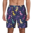 thumbnail image 1 of Lsque Mens Swim Trunks Colorful Dinosaur Pattern - Bathing Suit Compression Liner - Beach Swim Shorts Swimwear - (S-3XL) - Stretch Quick Dry -Medium, 1 of 9
