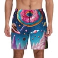 thumbnail image 1 of Lsque Mens Swim Trunks Colorful Donut Pattern - Bathing Suit Compression Liner - Beach Swim Shorts Swimwear - (S-3XL) - Stretch Quick Dry -3X-Large, 1 of 9