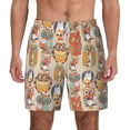 thumbnail image 1 of Lsque Mens Swim Trunks Colorful Owls Pattern - Bathing Suit Compression Liner - Beach Swim Shorts Swimwear - (S-3XL) - Stretch Quick Dry -X-Large, 1 of 9