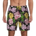 thumbnail image 1 of Lsque Mens Swim Trunks Colorful Roses Pattern - Bathing Suit Compression Liner - Beach Swim Shorts Swimwear - (S-3XL) - Stretch Quick Dry -Large, 1 of 9