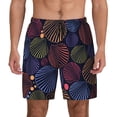 thumbnail image 1 of Lsque Mens Swim Trunks Colorful Shells Pattern - Bathing Suit Compression Liner - Beach Swim Shorts Swimwear - (S-3XL) - Stretch Quick Dry -Medium, 1 of 9