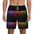thumbnail image 1 of Lsque Mens Swim Trunks Colorful Sparkling Pattern - Bathing Suit Compression Liner - Beach Swim Shorts Swimwear - (S-3XL) - Stretch Quick Dry -3X-Large, 1 of 9