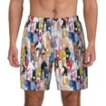 thumbnail image 1 of Lsque Mens Swim Trunks Colourful Horses Pattern - Bathing Suit Compression Liner - Beach Swim Shorts Swimwear - (S-3XL) - Stretch Quick Dry -Medium, 1 of 9