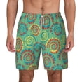 thumbnail image 1 of Lsque Mens Swim Trunks Colourful Tie Dye Pattern - Bathing Suit Compression Liner - Beach Swim Shorts Swimwear - (S-3XL) - Stretch Quick Dry -Medium, 1 of 9