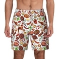 thumbnail image 1 of Lsque Mens Swim Trunks Cooking Bbq Pattern - Bathing Suit Compression Liner - Beach Swim Shorts Swimwear - (S-3XL) - Stretch Quick Dry -Medium, 1 of 9