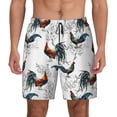 thumbnail image 1 of Lsque Mens Swim Trunks Cool Chicken Pattern - Bathing Suit Compression Liner - Beach Swim Shorts Swimwear - (S-3XL) - Stretch Quick Dry -Large, 1 of 8