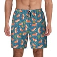 thumbnail image 1 of Lsque Mens Swim Trunks Corgi with Flowers Pattern - Bathing Suit Compression Liner - Beach Swim Shorts Swimwear - (S-3XL) - Stretch Quick Dry -Small, 1 of 9