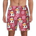 thumbnail image 1 of Lsque Mens Swim Trunks Cow And Flower Pattern - Bathing Suit Compression Liner - Beach Swim Shorts Swimwear - (S-3XL) - Stretch Quick Dry -X-Large, 1 of 9