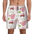 thumbnail image 1 of Lsque Mens Swim Trunks Cow And Pig Pattern - Bathing Suit Compression Liner - Beach Swim Shorts Swimwear - (S-3XL) - Stretch Quick Dry -Medium, 1 of 9