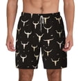 thumbnail image 1 of Lsque Mens Swim Trunks Cow Skulls Pattern - Bathing Suit Compression Liner - Beach Swim Shorts Swimwear - (S-3XL) - Stretch Quick Dry -X-Large, 1 of 9
