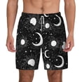 thumbnail image 1 of Lsque Mens Swim Trunks Crescent and Stars Pattern - Bathing Suit Compression Liner - Beach Swim Shorts Swimwear - (S-3XL) - Stretch Quick Dry -Large, 1 of 9