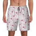 thumbnail image 1 of Lsque Mens Swim Trunks Cute Bow Tie Pattern - Bathing Suit Compression Liner - Beach Swim Shorts Swimwear - (S-3XL) - Stretch Quick Dry -X-Large, 1 of 9