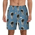 thumbnail image 1 of Lsque Mens Swim Trunks Cute Cartoon Astronaut Pattern - Bathing Suit Compression Liner - Beach Swim Shorts Swimwear - (S-3XL) - Stretch Quick Dry -Small, 1 of 9