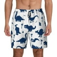 thumbnail image 1 of Lsque Mens Swim Trunks Cute Cartoon Dinosaurs Pattern - Bathing Suit Compression Liner - Beach Swim Shorts Swimwear - (S-3XL) - Stretch Quick Dry -Small, 1 of 9