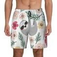 thumbnail image 1 of Lsque Mens Swim Trunks Cute Cartoon Sloth Pattern - Bathing Suit Compression Liner - Beach Swim Shorts Swimwear - (S-3XL) - Stretch Quick Dry -Small, 1 of 9