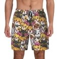 thumbnail image 1 of Lsque Mens Swim Trunks Cute Cat Pattern - Bathing Suit Compression Liner - Beach Swim Shorts Swimwear - (S-3XL) - Stretch Quick Dry -X-Large, 1 of 9