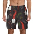 thumbnail image 1 of Lsque Mens Swim Trunks Cute Christmas Gnomes Pattern - Bathing Suit Compression Liner - Beach Swim Shorts Swimwear - (S-3XL) - Stretch Quick Dry -3X-Large, 1 of 9