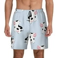 thumbnail image 1 of Lsque Mens Swim Trunks Cute Farm Cow Pattern - Bathing Suit Compression Liner - Beach Swim Shorts Swimwear - (S-3XL) - Stretch Quick Dry -Large, 1 of 9