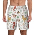 thumbnail image 1 of Lsque Mens Swim Trunks Cute Little Animals Pattern - Bathing Suit Compression Liner - Beach Swim Shorts Swimwear - (S-3XL) - Stretch Quick Dry -Medium, 1 of 9