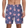 thumbnail image 1 of Lsque Mens Swim Trunks Cute Pig Pattern - Bathing Suit Compression Liner - Beach Swim Shorts Swimwear - (S-3XL) - Stretch Quick Dry -X-Large, 1 of 9