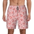 thumbnail image 1 of Lsque Mens Swim Trunks Cute Pink Squirrel Pattern - Bathing Suit Compression Liner - Beach Swim Shorts Swimwear - (S-3XL) - Stretch Quick Dry -Medium, 1 of 9