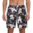 thumbnail image 1 of Lsque Mens Swim Trunks Cute Poodle Dog Pattern - Bathing Suit Compression Liner - Beach Swim Shorts Swimwear - (S-3XL) - Stretch Quick Dry -Medium, 1 of 9