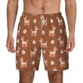 thumbnail image 1 of Lsque Mens Swim Trunks Cute Poodle Dog Pattern - Bathing Suit Compression Liner - Beach Swim Shorts Swimwear - (S-3XL) - Stretch Quick Dry -X-Large, 1 of 9