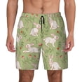 thumbnail image 1 of Lsque Mens Swim Trunks Cute Rabbit And Flower Pattern - Bathing Suit Compression Liner - Beach Swim Shorts Swimwear - (S-3XL) - Stretch Quick Dry -XX-Large, 1 of 9