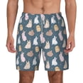 thumbnail image 1 of Lsque Mens Swim Trunks Cute Rabbit Pattern - Bathing Suit Compression Liner - Beach Swim Shorts Swimwear - (S-3XL) - Stretch Quick Dry -3X-Large, 1 of 9
