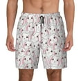 thumbnail image 1 of Lsque Mens Swim Trunks Cute Rabbit Pattern - Bathing Suit Compression Liner - Beach Swim Shorts Swimwear - (S-3XL) - Stretch Quick Dry -Large, 1 of 9