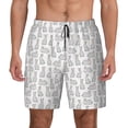 thumbnail image 1 of Lsque Mens Swim Trunks Cute Rabbit Pattern - Bathing Suit Compression Liner - Beach Swim Shorts Swimwear - (S-3XL) - Stretch Quick Dry -Large, 1 of 9