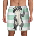 thumbnail image 1 of Lsque Mens Swim Trunks Cute Raccoon Pattern - Bathing Suit Compression Liner - Beach Swim Shorts Swimwear - (S-3XL) - Stretch Quick Dry -XX-Large, 1 of 9
