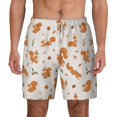 thumbnail image 1 of Lsque Mens Swim Trunks Cute Squirrel Fall Pattern - Bathing Suit Compression Liner - Beach Swim Shorts Swimwear - (S-3XL) - Stretch Quick Dry -Small, 1 of 9
