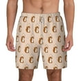 thumbnail image 1 of Lsque Mens Swim Trunks Cute Squirrel Pattern - Bathing Suit Compression Liner - Beach Swim Shorts Swimwear - (S-3XL) - Stretch Quick Dry -X-Large, 1 of 9