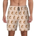 thumbnail image 1 of Lsque Mens Swim Trunks Cute Squirrel Pattern - Bathing Suit Compression Liner - Beach Swim Shorts Swimwear - (S-3XL) - Stretch Quick Dry -, 1 of 9