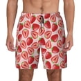 thumbnail image 1 of Lsque Mens Swim Trunks Cute Strawberry Pattern - Bathing Suit Compression Liner - Beach Swim Shorts Swimwear - (S-3XL) - Stretch Quick Dry -3X-Large, 1 of 9