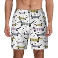 thumbnail image 1 of Lsque Mens Swim Trunks Dachshund Dog Puppy Pattern - Bathing Suit Compression Liner - Beach Swim Shorts Swimwear - (S-3XL) - Stretch Quick Dry -XX-Large, 1 of 9