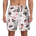 thumbnail image 1 of Lsque Mens Swim Trunks Dachshund Dog Puppy Pattern - Bathing Suit Compression Liner - Beach Swim Shorts Swimwear - (S-3XL) - Stretch Quick Dry -3X-Large, 1 of 9