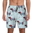 thumbnail image 1 of Lsque Mens Swim Trunks Dachshund Dog Puppy Pattern - Bathing Suit Compression Liner - Beach Swim Shorts Swimwear - (S-3XL) - Stretch Quick Dry -Large, 1 of 9
