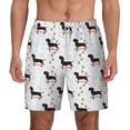 thumbnail image 1 of Lsque Mens Swim Trunks Dachshund On A Skateboard Pattern - Bathing Suit Compression Liner - Beach Swim Shorts Swimwear - (S-3XL) - Stretch Quick Dry -Large, 1 of 9