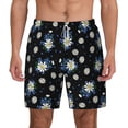thumbnail image 1 of Lsque Mens Swim Trunks Daisies Flowers Pattern - Bathing Suit Compression Liner - Beach Swim Shorts Swimwear - (S-3XL) - Stretch Quick Dry -3X-Large, 1 of 9