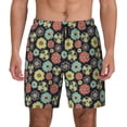 thumbnail image 1 of Lsque Mens Swim Trunks Daisies Flowers Pattern - Bathing Suit Compression Liner - Beach Swim Shorts Swimwear - (S-3XL) - Stretch Quick Dry -3X-Large, 1 of 9