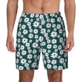 thumbnail image 1 of Lsque Mens Swim Trunks Daisies Flowers Pattern - Bathing Suit Compression Liner - Beach Swim Shorts Swimwear - (S-3XL) - Stretch Quick Dry -Large, 1 of 9