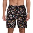thumbnail image 1 of Lsque Mens Swim Trunks Daisies Flowers Pattern - Bathing Suit Compression Liner - Beach Swim Shorts Swimwear - (S-3XL) - Stretch Quick Dry -Small, 1 of 9