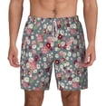 thumbnail image 1 of Lsque Mens Swim Trunks Daisies Flowers Pattern - Bathing Suit Compression Liner - Beach Swim Shorts Swimwear - (S-3XL) - Stretch Quick Dry -Small, 1 of 9