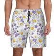 thumbnail image 1 of Lsque Mens Swim Trunks Daisies Flowers Pattern - Bathing Suit Compression Liner - Beach Swim Shorts Swimwear - (S-3XL) - Stretch Quick Dry -Small, 1 of 9