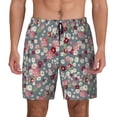 thumbnail image 1 of Lsque Mens Swim Trunks Daisies Flowers Pattern - Bathing Suit Compression Liner - Beach Swim Shorts Swimwear - (S-3XL) - Stretch Quick Dry -X-Large, 1 of 9