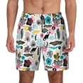 thumbnail image 1 of Lsque Mens Swim Trunks Dinosaur Pattern - Bathing Suit Compression Liner - Beach Swim Shorts Swimwear - (S-3XL) - Stretch Quick Dry -X-Large, 1 of 9