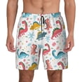thumbnail image 1 of Lsque Mens Swim Trunks Dinosaur Pattern - Bathing Suit Compression Liner - Beach Swim Shorts Swimwear - (S-3XL) - Stretch Quick Dry -Small, 1 of 9
