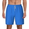 thumbnail image 1 of Lsque Mens Swim Trunks Dodgerblue Pattern - Bathing Suit Compression Liner - Beach Swim Shorts Swimwear - (S-3XL) - Stretch Quick Dry -Small, 1 of 9
